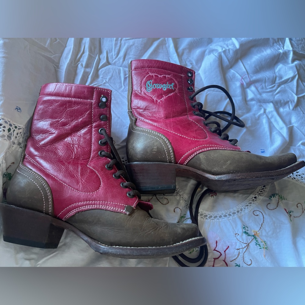Leather booties